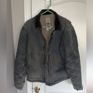 Vintage Carhartt Jacket, Medium Gray Fleece Lined